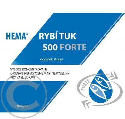 HEMA Rybí tuk 500 Forte cps.30, HEMA, Rybí, tuk, 500, Forte, cps.30