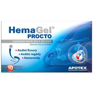 HemaGel PROCTO čípky 10 ks, HemaGel, PROCTO, čípky, 10, ks