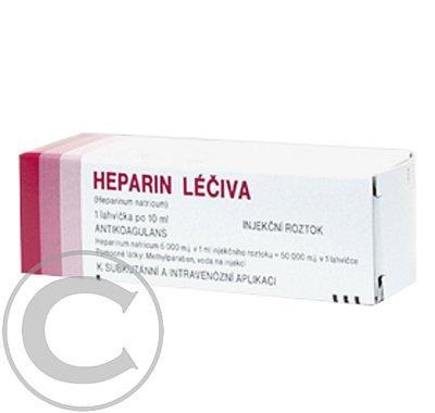 HEPARIN LÉČIVA  1X5ML/25KU Injekční roztok, HEPARIN, LÉČIVA, 1X5ML/25KU, Injekční, roztok