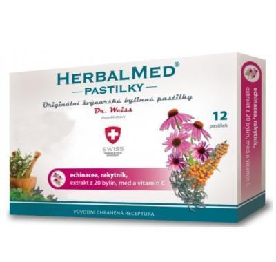 HERBALMED Dr.Weiss pastilky Echinacea, rakytník, vitamín C 12 pastilek, HERBALMED, Dr.Weiss, pastilky, Echinacea, rakytník, vitamín, C, 12, pastilek