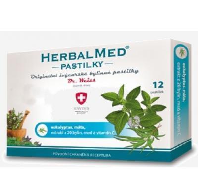 HERBALMED Dr.Weiss pastilky Eukalypt, máta, vitamín C 12 pastilek, HERBALMED, Dr.Weiss, pastilky, Eukalypt, máta, vitamín, C, 12, pastilek