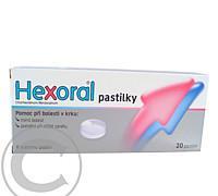 HEXORAL PASTILKY  20 Pastilky rozp. v ústech, HEXORAL, PASTILKY, 20, Pastilky, rozp., ústech