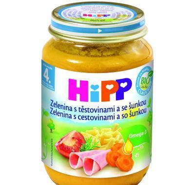 HIPP BABY BIO Zelenina s těstovinami a šunkou 190 g