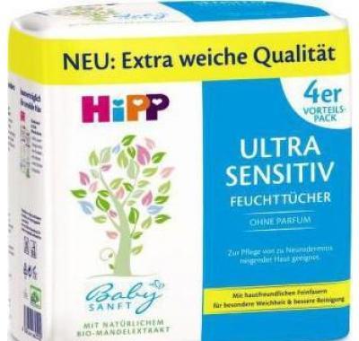 HiPP Baby SANFT Čistící vlhčené ubrousky Ultra Sensitiv 4 x 52 kusů, HiPP, Baby, SANFT, Čistící, vlhčené, ubrousky, Ultra, Sensitiv, 4, x, 52, kusů