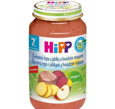 HIPP JUNIOR BIO Červená řepa s jablky a hovězím masem 220 g, HIPP, JUNIOR, BIO, Červená, řepa, jablky, hovězím, masem, 220, g