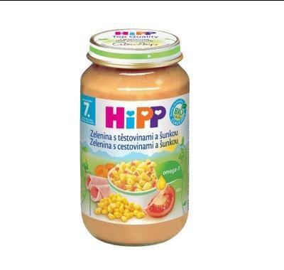 HIPP JUNIOR BIO Zelenina s těstovinami a šunkou 220 g, HIPP, JUNIOR, BIO, Zelenina, těstovinami, šunkou, 220, g
