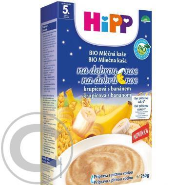 HIPP Kaše na dobrou noc BIO krupice s banánem 250 g, HIPP, Kaše, dobrou, noc, BIO, krupice, banánem, 250, g