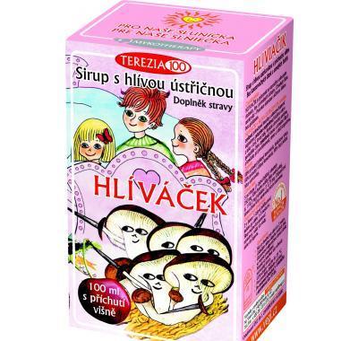 HLÍVÁČEK - sirup s hlivou ústřičnou 100 ml - višeň, HLÍVÁČEK, sirup, hlivou, ústřičnou, 100, ml, višeň