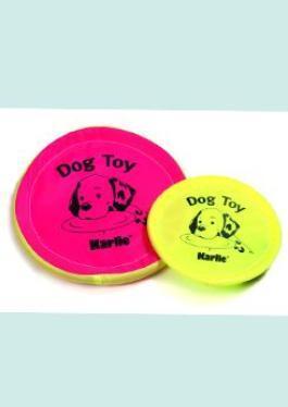 Hračka pes Frisbee nylon 18cm neonové barvy KAR 1ks