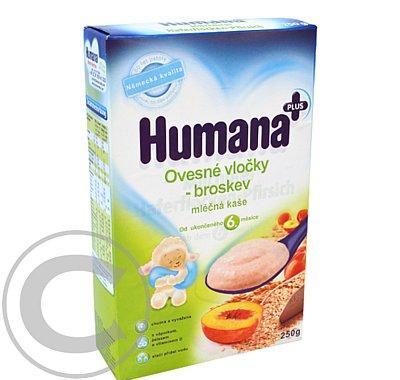 Humana mléčná kaše ovesné vločky-broskev od 6. měsíce 250 g, Humana, mléčná, kaše, ovesné, vločky-broskev, od, 6., měsíce, 250, g