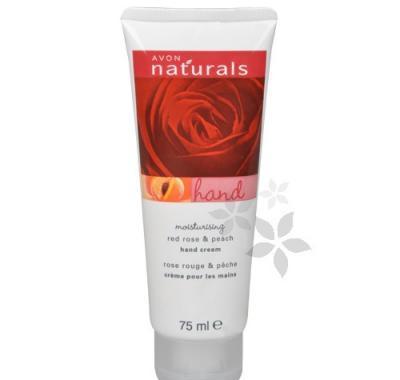 Hydratační krém na ruce s růží a broskví Naturals (Moisturising Red Rose & Peach Hand Cream) 75 ml