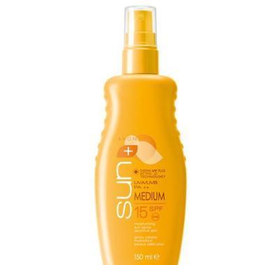 Hydratační mléko na opalování ve spreji pro citlivou pokožku SPF 15 Sun  (Medium Moisturising Sun Spray Sensitive Skin) 150 ml