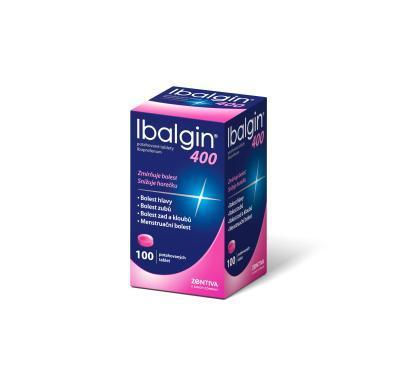 IBALGIN 400 Potahované tablety 100x400 mg, IBALGIN, 400, Potahované, tablety, 100x400, mg