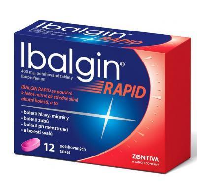 IBALGIN Rapid Potahované tablety 12 x 400 mg, IBALGIN, Rapid, Potahované, tablety, 12, x, 400, mg
