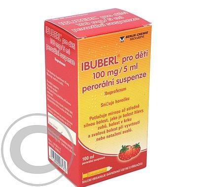 IBUBERL PRO DĚTI 100MG/5ML PERORÁLNÍ SUSPENZE  1X100ML/2GM Suspenze