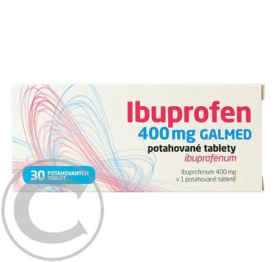 IBUPROFEN 400 MG GALMED  30X400MG Potahované tablety, IBUPROFEN, 400, MG, GALMED, 30X400MG, Potahované, tablety