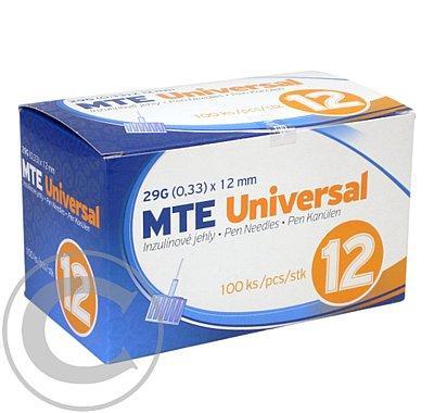 Jehly MTE Universal 29G 0.33x12mm pro inzulínová pera 100ks, Jehly, MTE, Universal, 29G, 0.33x12mm, inzulínová, pera, 100ks