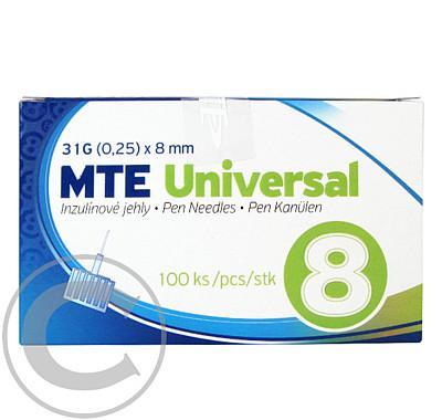 Jehly MTE Universal 31G 0.25x8mm pro inzulínová pera 100ks, Jehly, MTE, Universal, 31G, 0.25x8mm, inzulínová, pera, 100ks