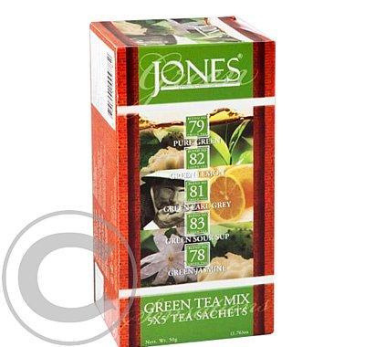 Jones Tea Variace zelených čajů 5x5x2g sáčky, Jones, Tea, Variace, zelených, čajů, 5x5x2g, sáčky