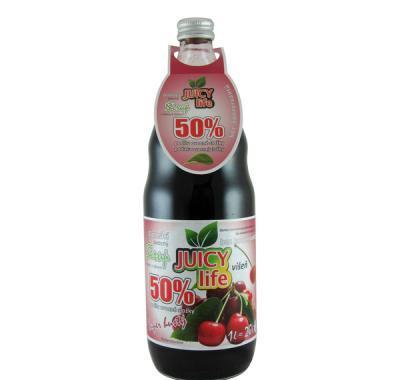 Juicy life sirup 1 litr - příchuť višeň (50% ovocné složky)