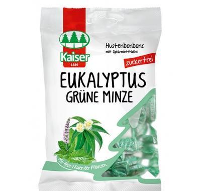 Kaiser Eukalyptus zelená máta bez cukru 75 g, Kaiser, Eukalyptus, zelená, máta, bez, cukru, 75, g