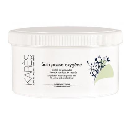 Karés čistící a zklidňující maska pro normální i citlivé vlasy (Antipollution mask with primula milk for sensitised hair) 500 ml