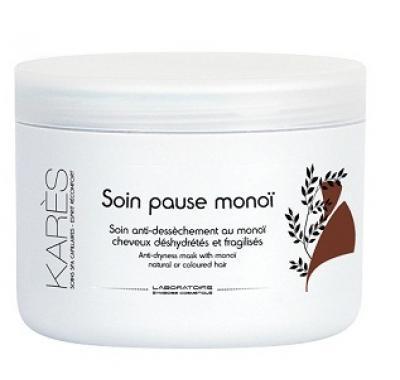 Karés Monoi hydratující maska pro suché vlasy (Anti dryness mask with monoï natural or coloured hair) 200 ml, Karés, Monoi, hydratující, maska, suché, vlasy, Anti, dryness, mask, with, monoï, natural, or, coloured, hair, 200, ml