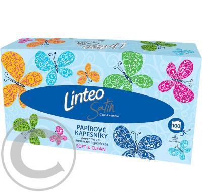 LINTEO Kapesník papírový satin 100 kusů box, LINTEO, Kapesník, papírový, satin, 100, kusů, box