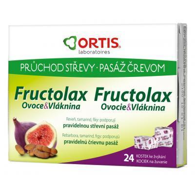 ORTIS Fructolax Ovoce & Vláknina 24 žvýkacích kostek