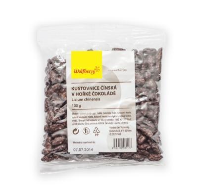 WOLFBERRY Goji Kustovnice čínská v hořké čokoládě 100 g, WOLFBERRY, Goji, Kustovnice, čínská, hořké, čokoládě, 100, g