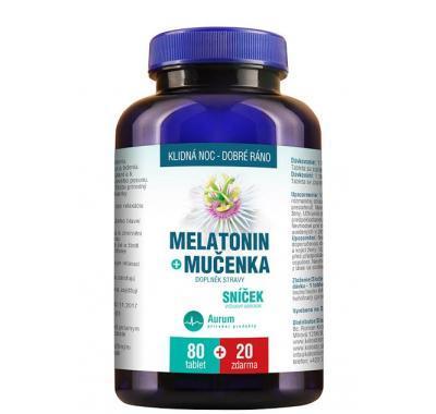 AURUM Sníček Melatonin   Inulín   Mučenka 100 tablet, AURUM, Sníček, Melatonin, , Inulín, , Mučenka, 100, tablet