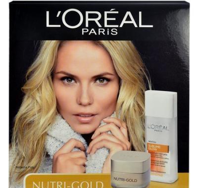 Balíček L´ORÉAL Dex Nutrigold denní krém 50 ml   Sublime čistící mléko 200 ml, Balíček, L´ORÉAL, Dex, Nutrigold, denní, krém, 50, ml, , Sublime, čistící, mléko, 200, ml