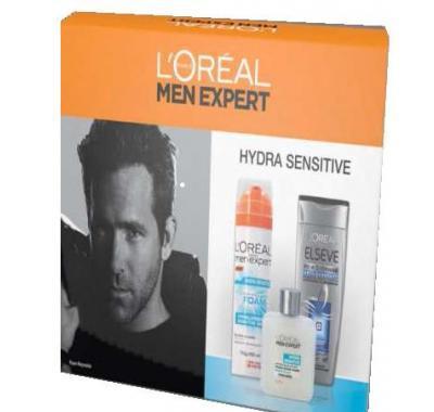 Balíček L´ORÉAL Men Expert Hydra Sensitive Trio - pěna, voda po holení a šampon