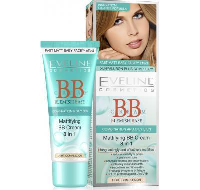 EVELINE Matující BB krém 8 v 1 - světlá pleť 40 ml, EVELINE, Matující, BB, krém, 8, 1, světlá, pleť, 40, ml