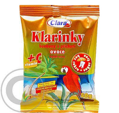 KLARINKY bonbony s příchutí ovoce 50g, KLARINKY, bonbony, příchutí, ovoce, 50g