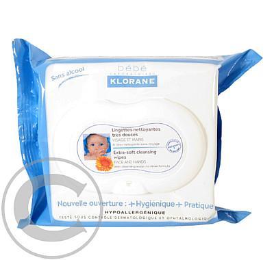 KLORANE BEBE 25 Linget Visage - čistící ubrousky, KLORANE, BEBE, 25, Linget, Visage, čistící, ubrousky