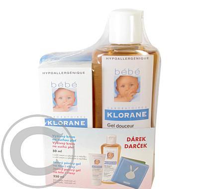 KLORANE BEBE Creme nutritive 50ml   Gel nettoyant 250ml   knížka