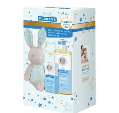 KLORANE BÉBÉ dárková sada – pěnivý gel 500 ml   krém 40 ml   hračka ZDARMA, KLORANE, BÉBÉ, dárková, sada, –, pěnivý, gel, 500, ml, , krém, 40, ml, , hračka, ZDARMA