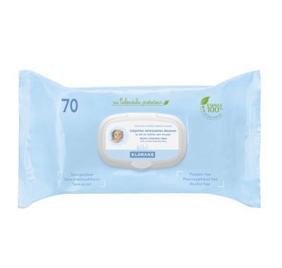 KLORANE BÉBÉ Lingettes BIO čisticí ubrousky 70 kusů, KLORANE, BÉBÉ, Lingettes, BIO, čisticí, ubrousky, 70, kusů