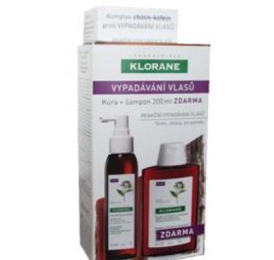 KLORANE Cure de Force antichute - kůra proti vypadávání vlasů 125 ml   šampon Chinin 200 ml ZDARMA