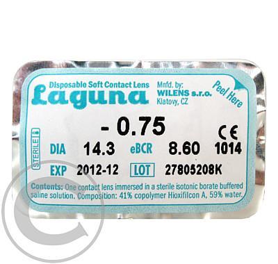 Kontaktní čočky měkké Laguna -0,75D/8,60 mm 1 ks zkušební