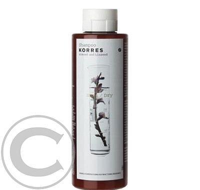 KORRES šampon pro suché a poškozené vlasy s mandlí a lnem a BIO extrakty 250 ml