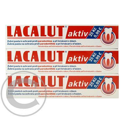 Lacalut zubní pasta aktiv 3x30ml