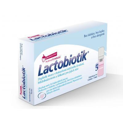 Lactobiotik pro děti jahodová příchuť od 6 měsíců 5 x 7 ml, Lactobiotik, děti, jahodová, příchuť, od, 6, měsíců, 5, x, 7, ml