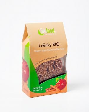 LIFEFOOD Lněnky BIO jablečné se skořicí 80 g, LIFEFOOD, Lněnky, BIO, jablečné, se, skořicí, 80, g