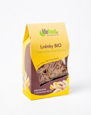 LIFEFOOD Lněnky BIO zázvorové s citronovou kůrou 80g