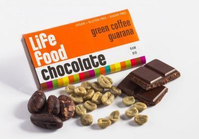 Lifefood MINI čokoládka se zelenou kávou a guaranou BIO 15g