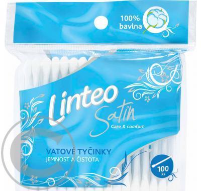 LINTEO Vatové tyčinky satin 100 kusů, LINTEO, Vatové, tyčinky, satin, 100, kusů