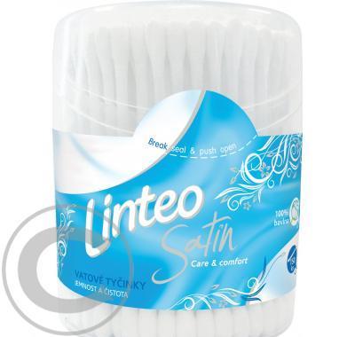 LINTEO Vatové tyčinky satin 150 kusů dóza, LINTEO, Vatové, tyčinky, satin, 150, kusů, dóza