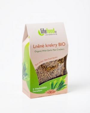 Lněné krekry BIO s medvědím česnekem 90g